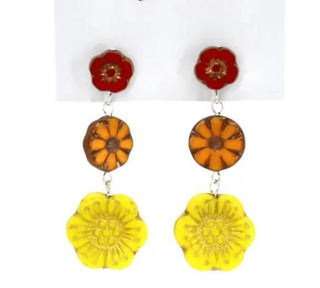 Flower Trio Earrings - Ya Ya Gurlz