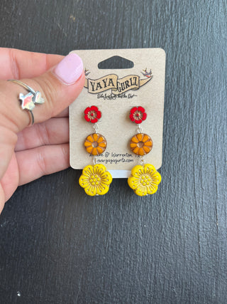 Flower Trio Earrings