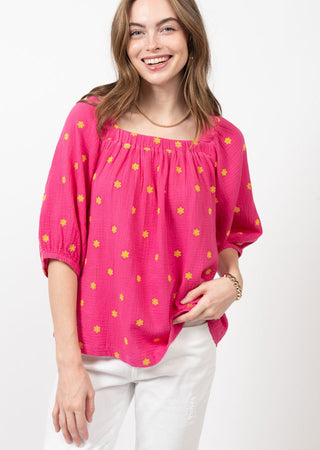 Ivy Jane Eyelet Gauze Top - Ya Ya Gurlz