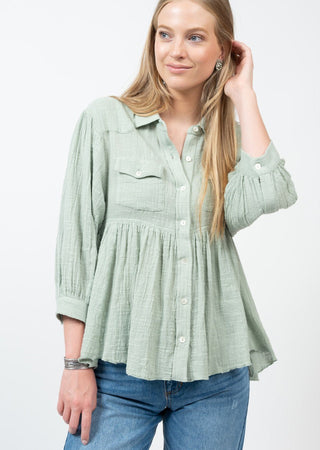 Ivy Jane Peplum Gauze Jacket/Top - Ya Ya Gurlz