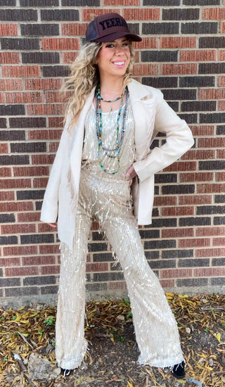 LeeAnn Fringe Sequin Pant - Ya Ya Gurlz