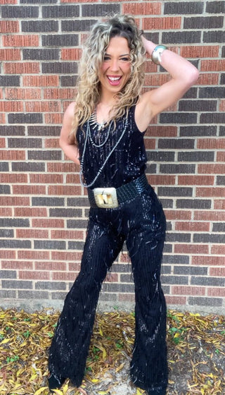 LeeAnn Fringe Sequin Pant - Ya Ya Gurlz