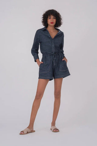 Level 99 Milly Denim Romper - Ya Ya Gurlz