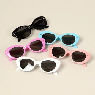 Lil Bold Retro Oval Frame Sunglasses - Ya Ya Gurlz