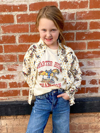 Lil Buckaroo Girl Shirt by Cotton & Rye - Ya Ya Gurlz