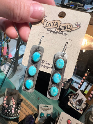 Lisa 3 Stone Earring - Ya Ya Gurlz