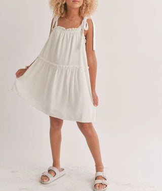 Mini Sugarloaf Tiered Dress with Tie Straps by Sadie & Sage - Ya Ya Gurlz