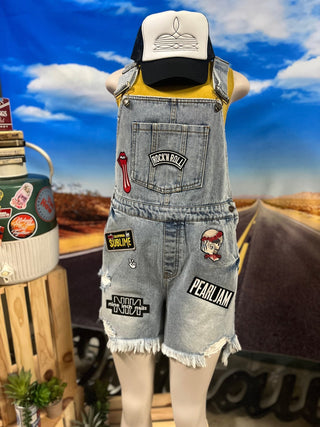 On the Road Again Short Overalls - Ya Ya Gurlz