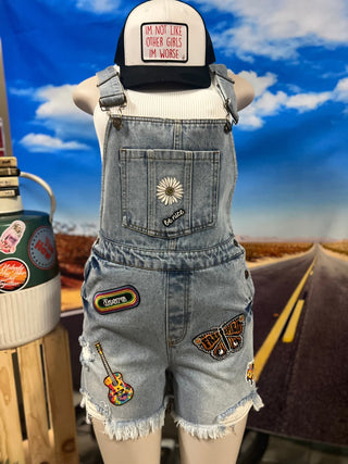 On the Road Again Short Overalls - Ya Ya Gurlz