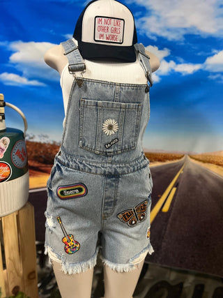 On the Road Again Short Overalls - Ya Ya Gurlz