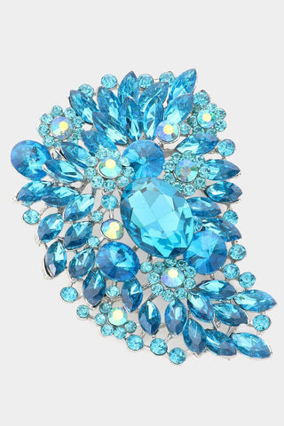 Oversize Pave Crystal Hatpin/Brooch - Ya Ya Gurlz