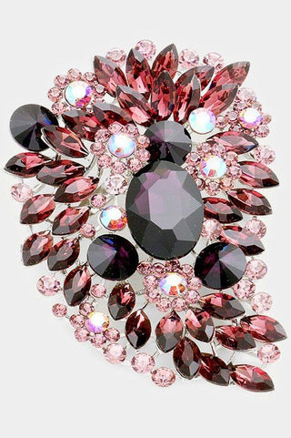 Oversize Pave Crystal Hatpin/Brooch - Ya Ya Gurlz