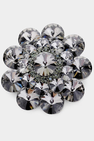 Round Crystal Pin Brooch - Ya Ya Gurlz