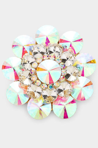 Round Crystal Pin Brooch - Ya Ya Gurlz