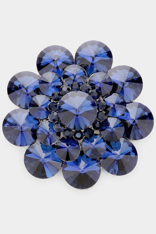 Round Crystal Pin Brooch - Ya Ya Gurlz