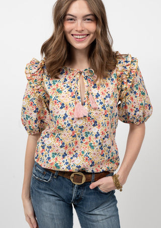 Ruffled Shoulder Top - Ya Ya Gurlz