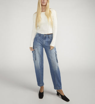 Silver Jean Co Denim Cargo - Ya Ya Gurlz