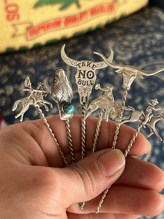 Sterling Silver Toothpick Hatpins - Ya Ya Gurlz