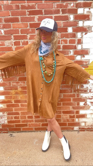 Sullivan Suede Dress - Ya Ya Gurlz