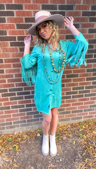 Sullivan Suede Dress - Ya Ya Gurlz