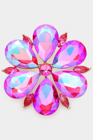 Teardrop Stone Accented Pin Brooch - Ya Ya Gurlz