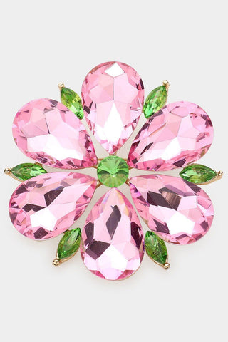 Teardrop Stone Accented Pin Brooch - Ya Ya Gurlz