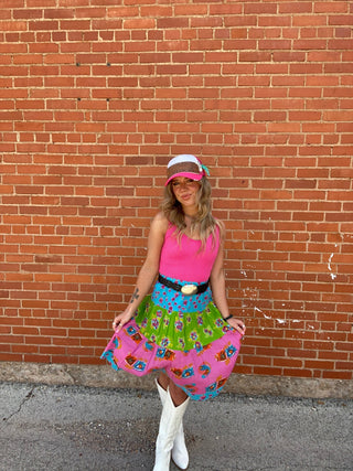 Tri- Print Tiered Skirt - Ya Ya Gurlz