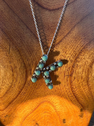 Turquoise Initial Necklace - Ya Ya Gurlz