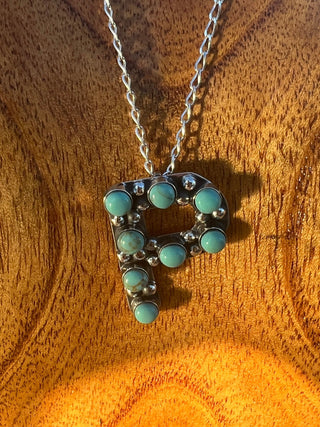 Turquoise Initial Necklace - Ya Ya Gurlz