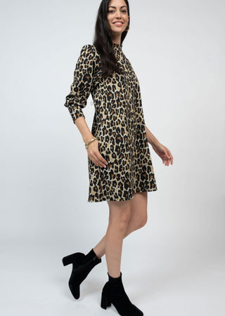 Metallic Leopard Knit Dress - Ya Ya Gurlz