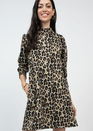 Metallic Leopard Knit Dress - Ya Ya Gurlz