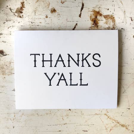 Thanks Y'all Note Cards - Ya Ya Gurlz