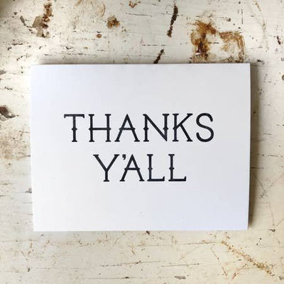 Thanks Y'all Note Cards - Ya Ya Gurlz