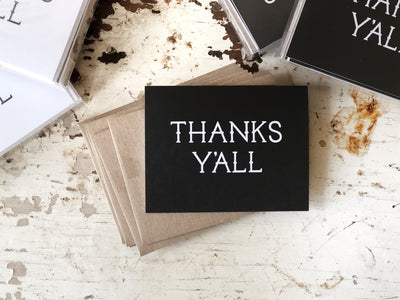 Thanks Y'all Note Cards - Ya Ya Gurlz